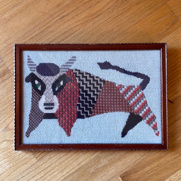 Other - Vintage embroidery bull picture